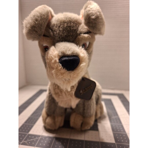Disney Lady and the Tramp Scamp Metal Tag Puppy Dog Plush Stuffed Animal - Picture 1 of 7